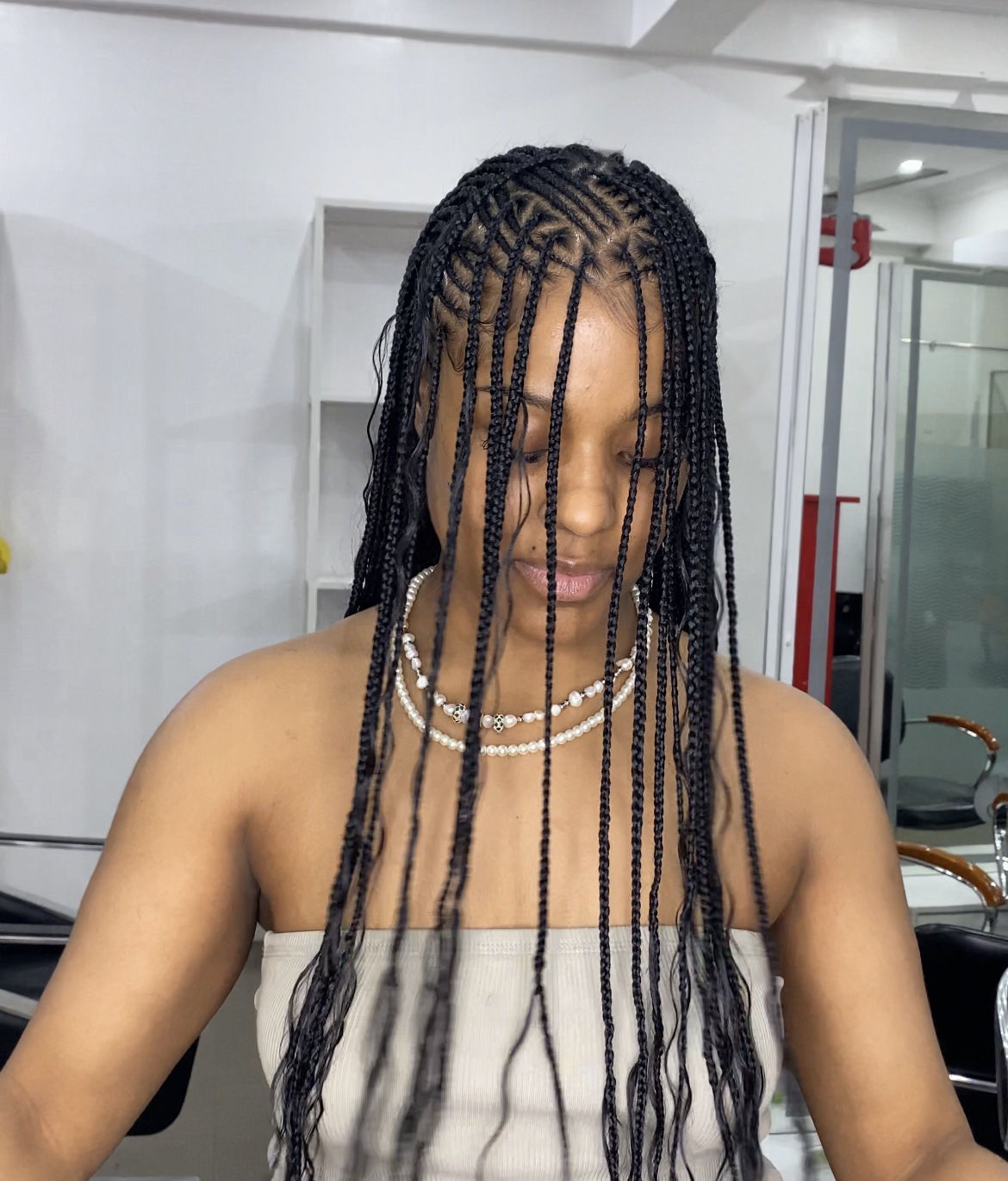 Chadé Braids With Curls