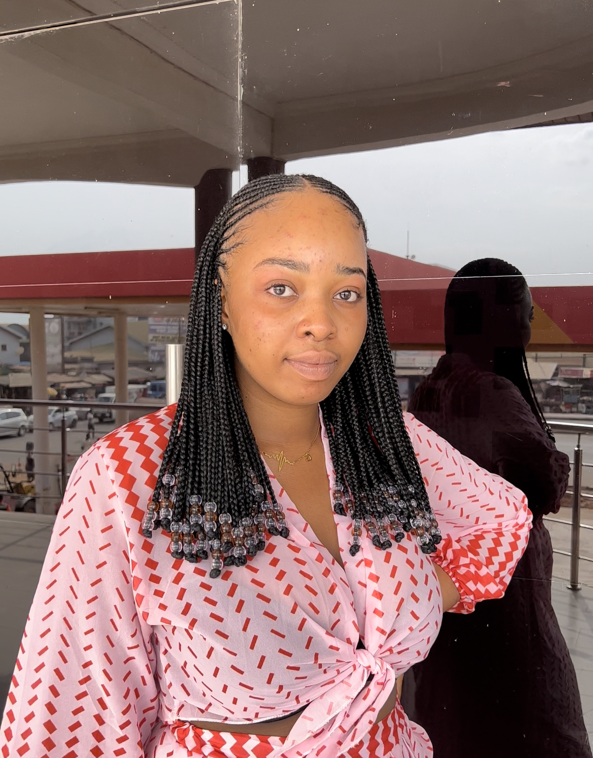 Cornrow knotless with beads