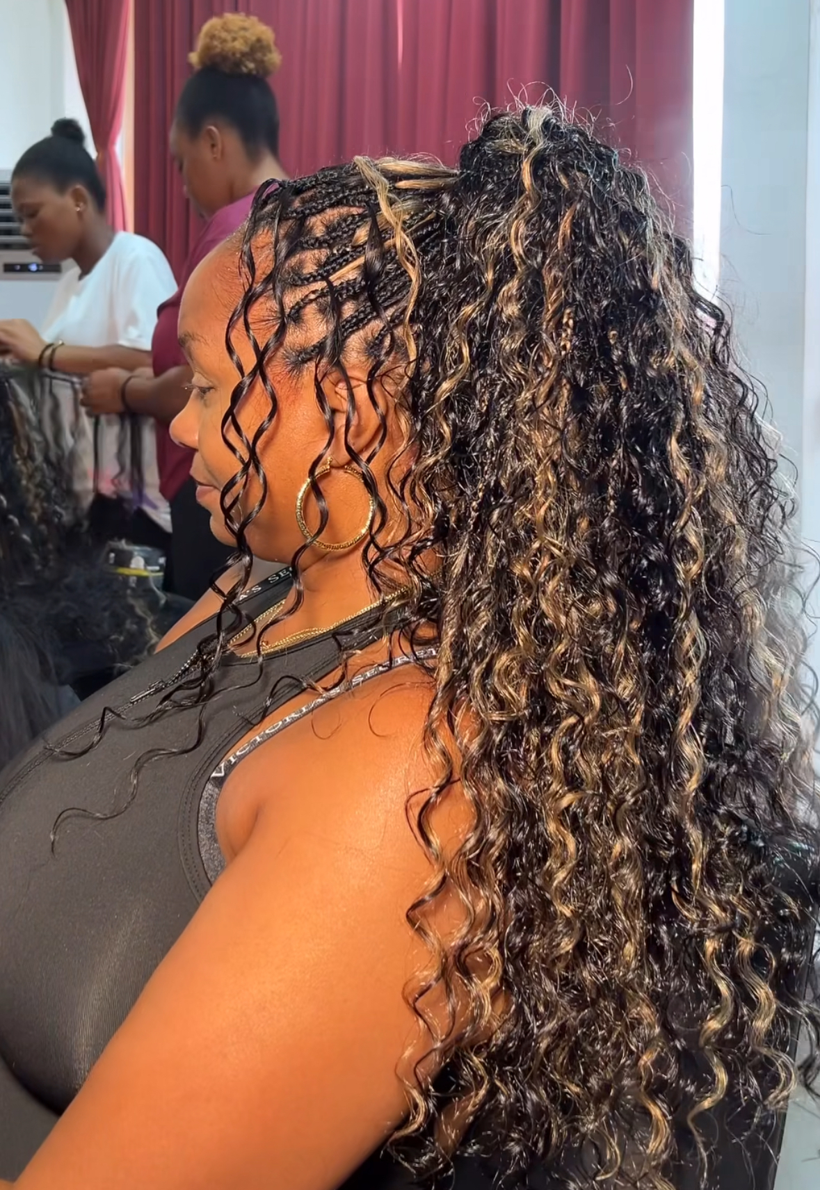6 Rows Deep Wave human hair boho