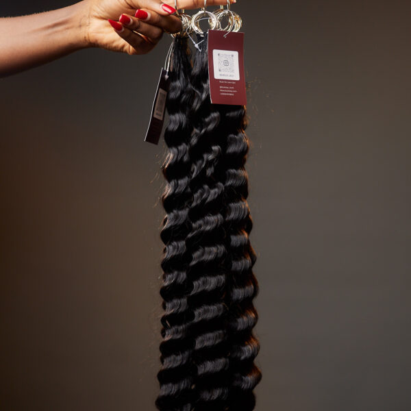 1B 24" Deep Wave Feather Hair